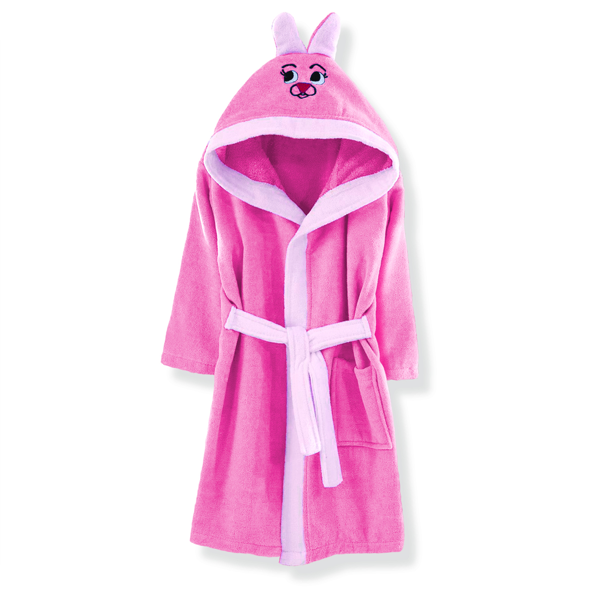 Μπουρνούζι Βαμβακερό Με Κουκούλα Rabbit Pink Νο 10 SBaby (Ύφασμα: Βαμβάκι 100%, Χρώμα: Ροζ) – SBaby – 5206864069510